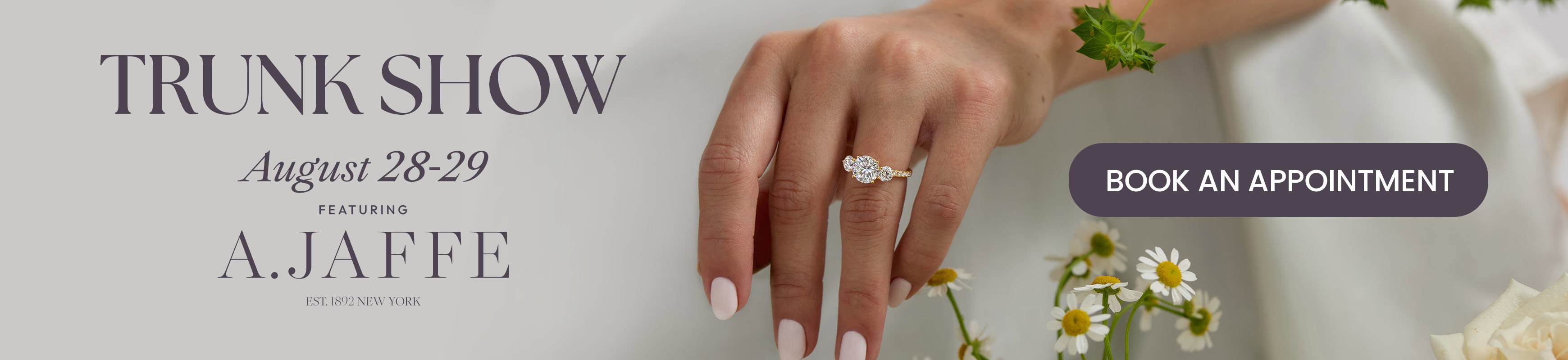 Trunk Show Featuring A. Jaffe August 28-29.