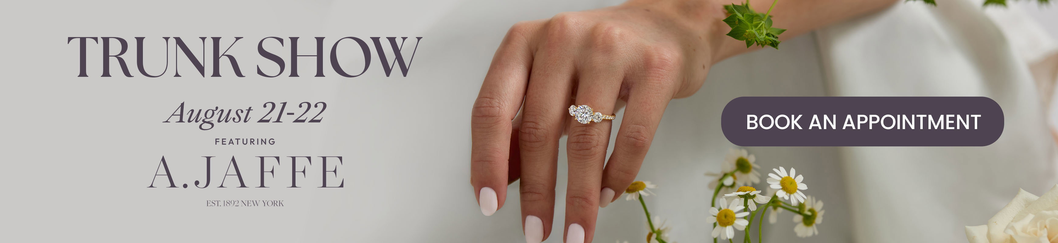 Trunk Show Featuring A. Jaffe August 21-22.