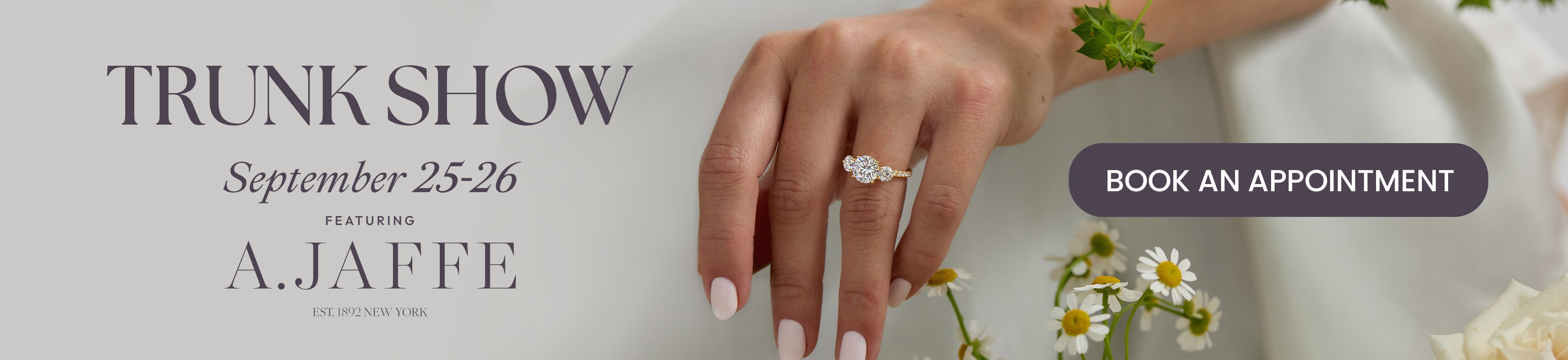 Trunk Show Featuring A. Jaffe September 25-26.